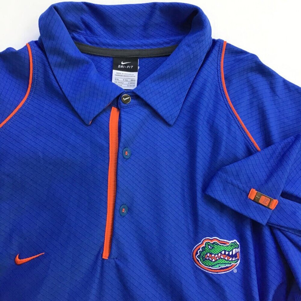 Florida Gators Nike Dri Fit Polo Shirt Mens XXL Golf Swoosh Logo UF Performance